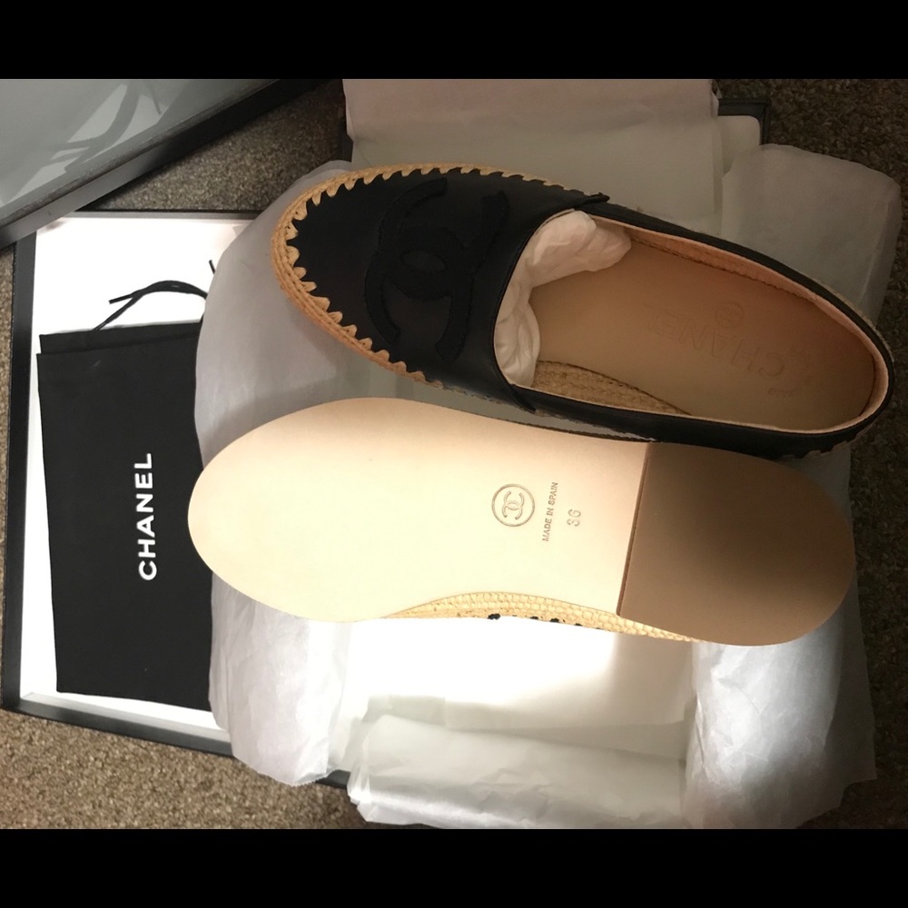 Lamb skin CC Espadrilles 36 Black - Picture 6 of 6